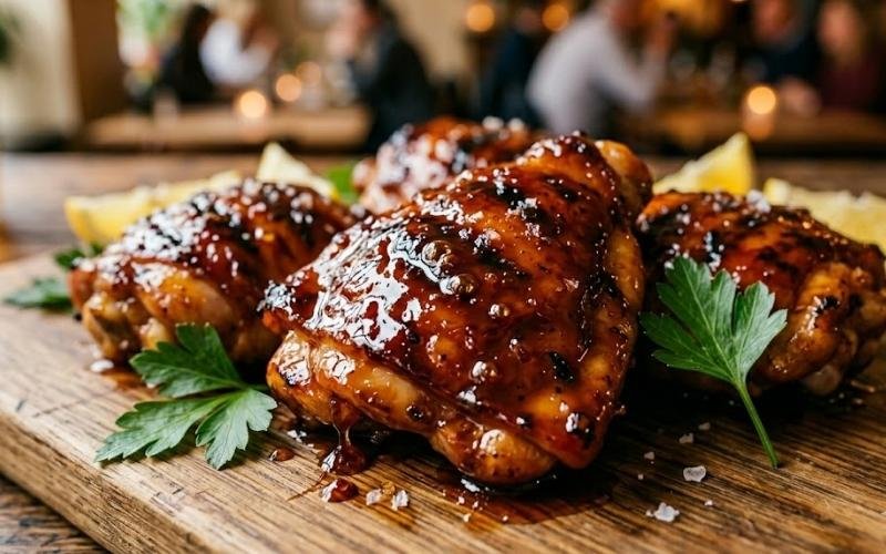 honey garlic thighs