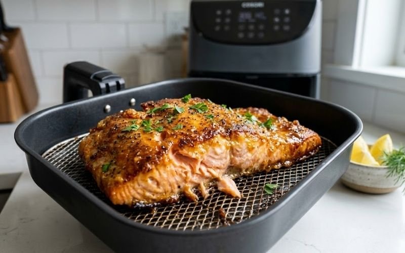honey mustard air fryer salmon