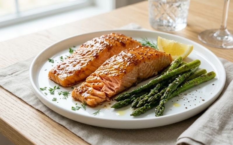 maple dijon glazed salmon