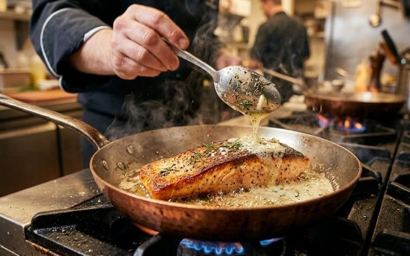 pan seared garlic butter salmon