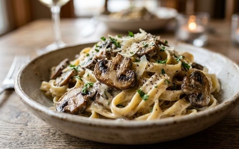 creamy beef stroganoff