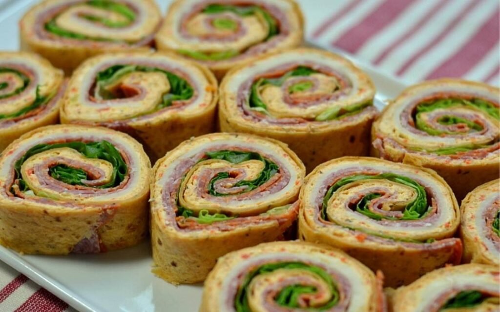 italian deli pinwheel sandwiches