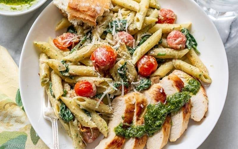 pesto chicken pasta
